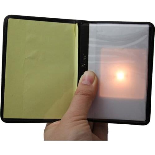 Light Prediction Holder (Charged Version) Magic Tricks Optical Prediction Wallet Magic Props Close Up Magic Mentalism Comedy