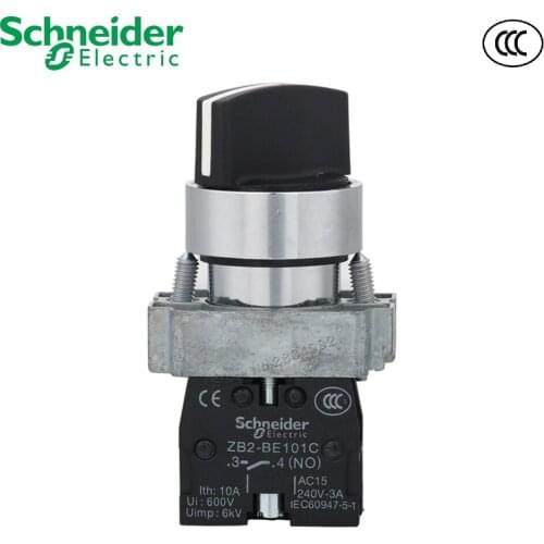 22mm Maintained Selector Push Button Switch 1NO Latching Rotary Press Button 2 Position XB2-BD21C Schneider