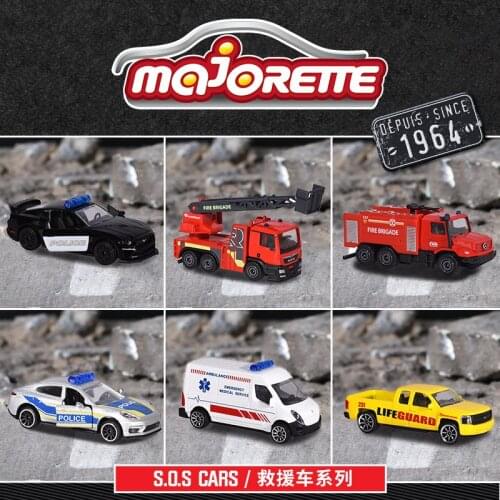 1/64 Majorette Porsche Panamera Turbo BENZ ZETROS VOLKS WAGEN FORD CHEVROLE Alloy Toy Simulation Police Fire Rescue Car Model