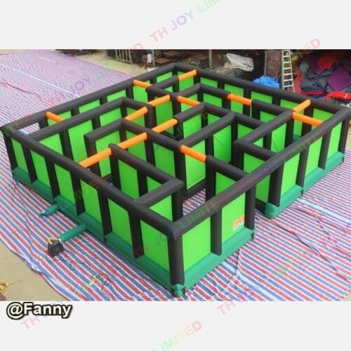 10x10m inflatable maze labyrinth game inflatable obstacle course laser tag arena for outdoor games