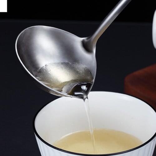 Stainless Steel Remove Oil Soup Tableware Scoop Filter Grease Spoon Colander Spoon Soup Oil Separation Cooking Colander Tools