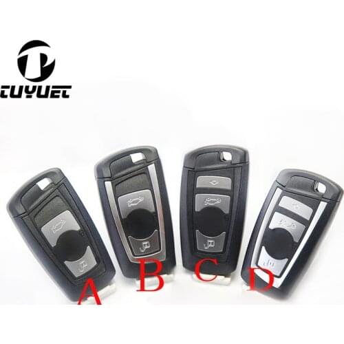 New ! Smart Remote Key Shell for BMW 3 5 New 7 Series F Series X1 X3 X5 Replacement FOB Key Case Blanks +Smart key blade