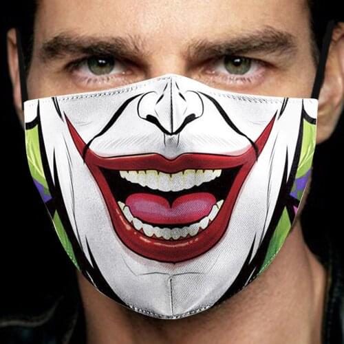 NEW Funny Happy Clown Mouth Cosplay Womens Men Unisex Masks Breathable Sports Cycling Face-Dustproof Adult Party Halloween Xmas