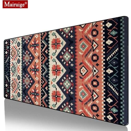 Bohemian Persian Rug Red And Black Mouse Pad XXL Gamer Desk Mat Large Keyboard Pad Gaming MousePad 90x40cm for Laptop Table Pads