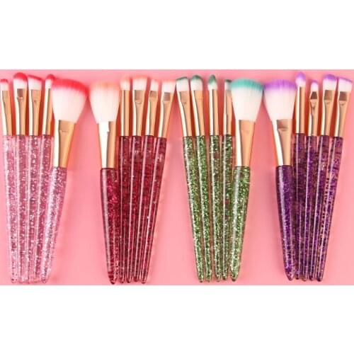 Portable Crystal Rod 5pcs Makeup Brush Set Beauty Tool Makeup Brush