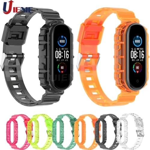 For Xiaomi Miband 3 4 5 6 Strap Mi Band 6/5/4/3 Watchband Accessories Replacement TPU Colorful Wrist Strap Smart Bracelet correa