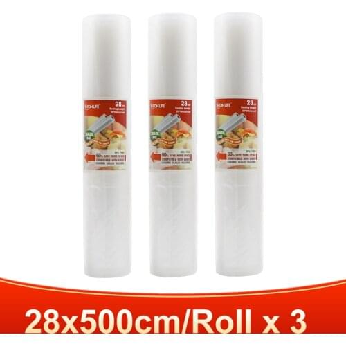 TINTON LIFE Vacuum Bags for Vacuum Sealer Machine 3 Rolls 28*500cm