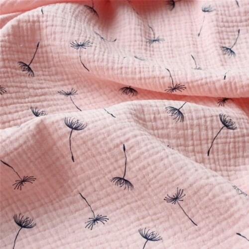 135cmx100cm Spring Summer Double-Layer Cotton Fabric Diy Sewing Patchwork Printing Children Fabrics Textile Cotton Crepe Fabric