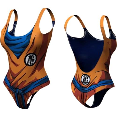 2021 Harajuku Cosplay Anime Womens Sexy Swimsuit Padded Bikini Swimwear Bathing Suit Monokini Bikinis Women Beachsuit Beachwear