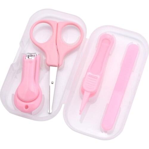 4 pcs/set Kids Nail Care Scissors Gorgeous Set Infant Safety Nail Cutter Nail Scissors Suit Newborn Cleaning Tool Nail Care Kit