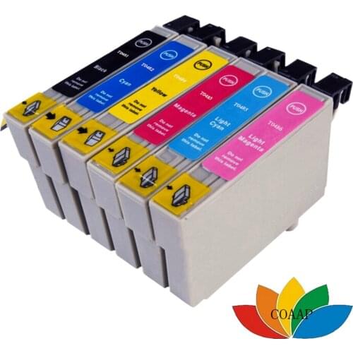 6 NEW #48 T0481-T0486 XL INK CARTRIDGE STYLUS R200 / RX500 / RX590 / RX600 / R320 / R340 Printer