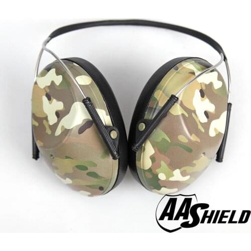 AA Shield Soundproofing Round Neck Ear Muff Shooting Hearing Protector Noise Reduction Tools 25.8DB Camo