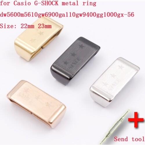 Watch accessories for Casio G-SHOCK metal ring dw5600m5610gw6900ga110gw9400gg1000gx-56 strap buckle