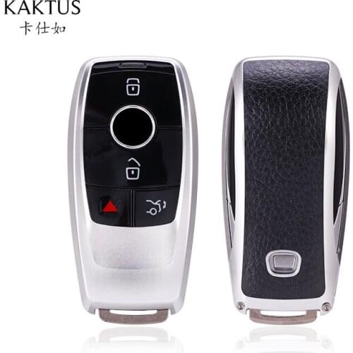 Car Key Pack Automotive Aluminum Alloy Metal Key Case Chain Protection Cover Fit for Benz Es Series 2017