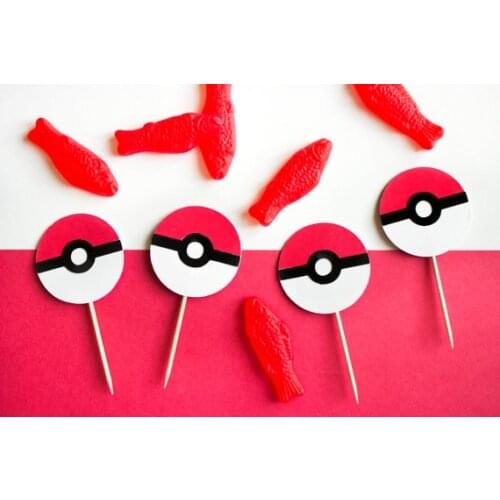 Glitter Pokemon Cupcake toppers birthday bridal shower Wedding engagement Bachelor party toothpicks
