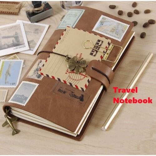 Leather Traveler Notebook Planners Creative DIY Vintage Travel Diary Journal Notepads TN Multifunctional Memos Notebooks Gifts
