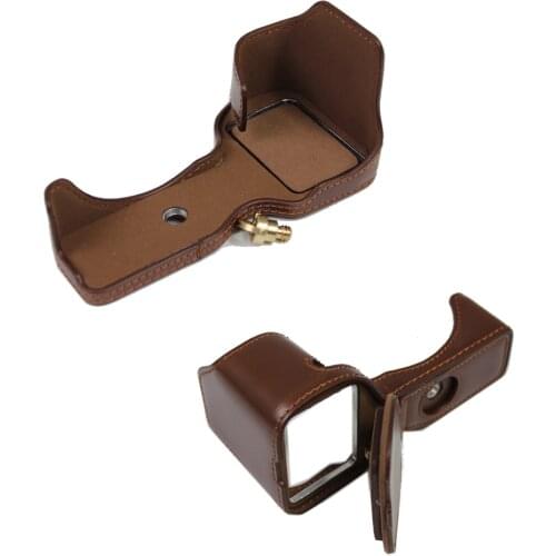 PU leather case camera half cover For SONY ILCE-6600 A6600 cameras bag portable Shell With Battery Opening