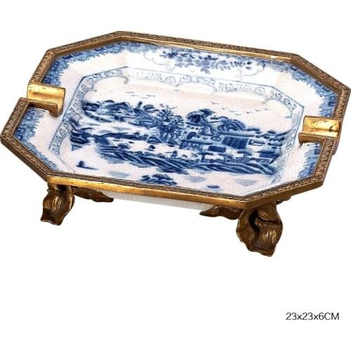 CIGARLOONG ashtray European enamel ceramic cigar ashtray celadon bronze sculpture CE-4309