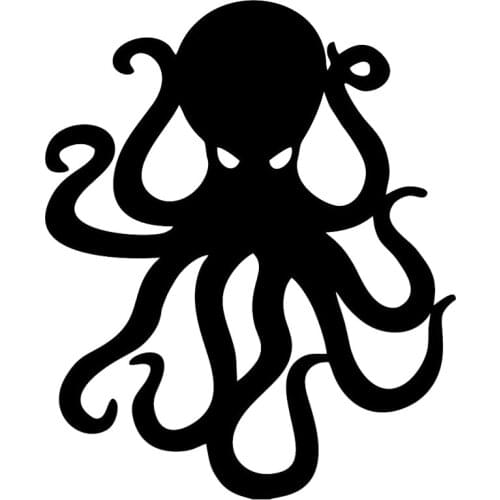 Hot Cartoon Car Sticker Octopus Kraken Auto Motorcycle Decals Bumper KK Decal PVC 16cm*13cm Accessories Waterproof