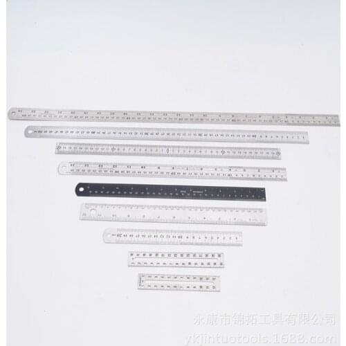 Measuring tools stainless steel ruler 15/20/30/50/60/100cm art ruler metal ruler office drawing tool