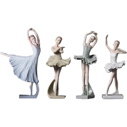Nordic Art Ballet Girl Resin Figure Ornaments Figurines Home Decoration Accessories For Living Room Ornaments For Home Decor