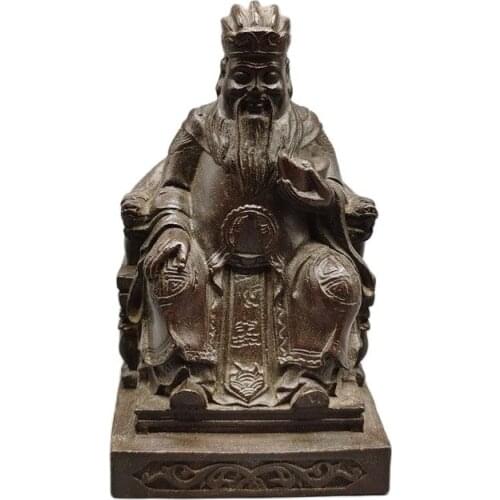 Chinese old copper statue of Pure copper Copper Copper seat God of Wealth Worship god