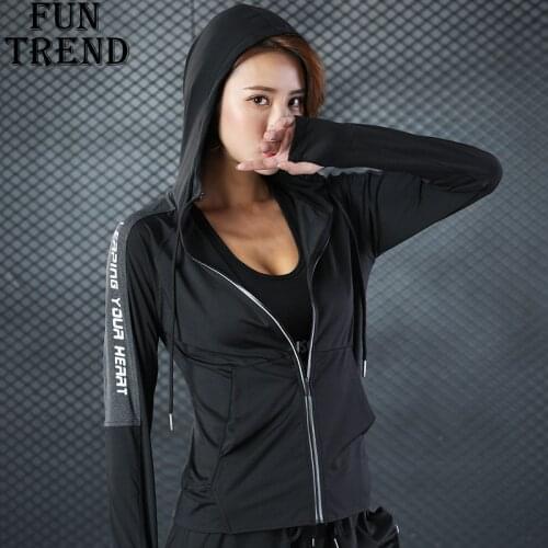 Jacket Coat Hoodies Women Sport Jacket Zipper Hoodie Sweatshirt Yoga Shirt Sport Shirt Sport Tracksuit Fitness Clothing Yoga Top