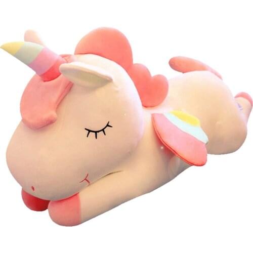 30CM unicorn action figure plush toy huggable bear doll doll girl sleeping long pillow cute bed gir