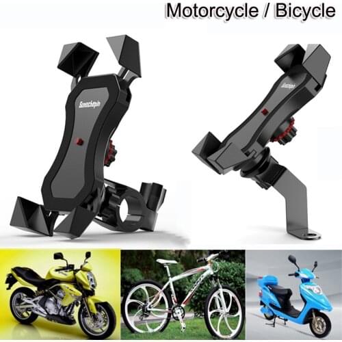 Motorcycle Bike Phone Holder Bicycle Mobile Support Cellphone Holder Mirror Handlebars Bracket USB Charging for IPhone Samsung