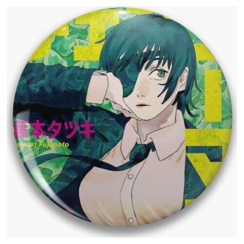 Chainsaw Man Himeno Soft Button Pin Cartoon Badge Lapel Pin Hat Jewelry Collar Clothes Gift Cute Lover Creative Brooch Metal