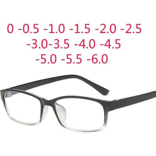 0 -1 -1.5 -2 -2.5 -3 -3.5 -4 -5 -6 Finished Myopia Glasses Men Short-sight Eyewear Black Transparent Frame Women Myopia Glasses