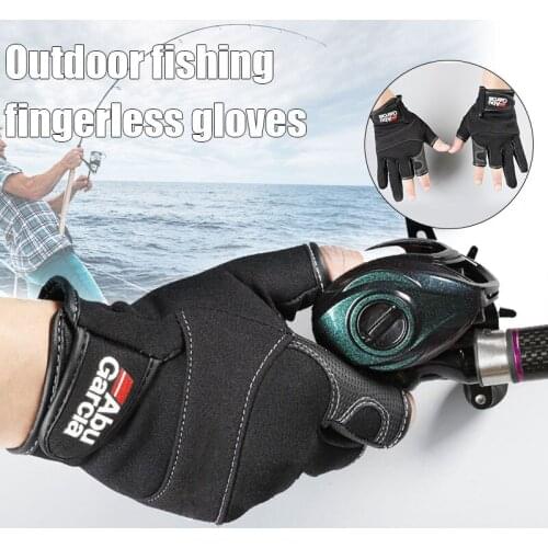 NEW Fishing Gloves Three Finger High-Quality Fabrics Comfort Anti-Slip Outdoor Fishing Fingerless Gloves 1 Pair