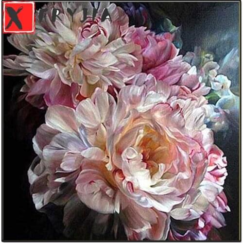 Full Diy Diamond Painting Cross-stitch Blooming Peony square Round Diamond Painting Full Rhinestones Paintings Embroidery Gifts