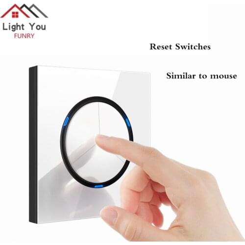 Gray Panel Household 1 2 3 4 Gang 1 Way 2 Way Any Point Glass Mirror Wall Switch Socket 86*86mm