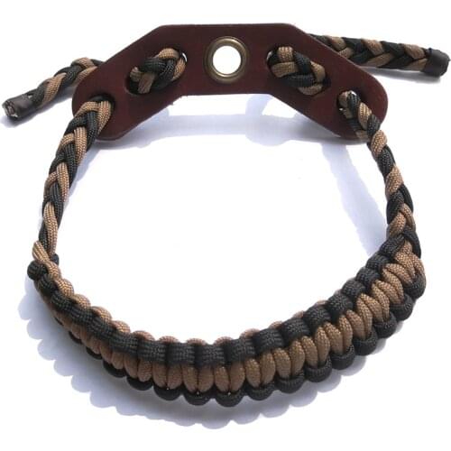 Archery Bow Sling Compound Bow Crossbow Wrist Sling Band Strap Hunting Wrist Sling Shooting Target Outdoor Accessory Adjustable