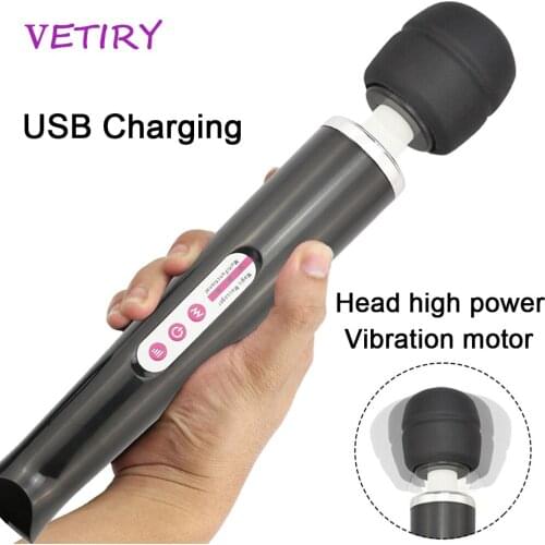 VETIRY Powerful Vibrator Big AV Magic Wand 10 Speed Clitoris Stimulator G-spot Massager Sex Toys for Women Adult Sex Products