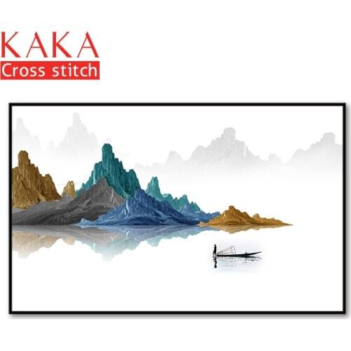 Cross stitch kits,Embroidery needlework sets with printed pattern,11CT-canvas for Home Decor Painting,Landscape NCKS112