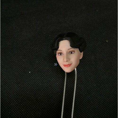 In stock 1/6 Female Head Sculpt Pale Skin Short Hair Head Carved For 12'' Inch Female Body New Arrival