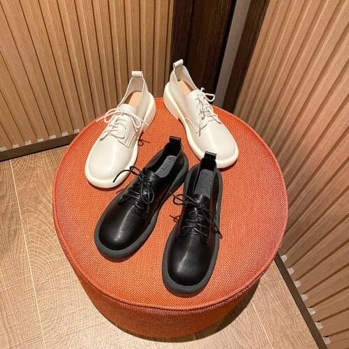 Fashion Soft Leather Round head Women Casual Flats Ladies Side Zipper Flat Oxford Shoes New single Shoes zapatos mujer R13-86