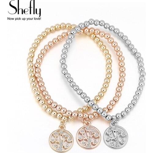 New Design Women Bracelet Brand Yoga Wrist Mala Bracelet Tree Of Life Charm 4 Colors Fashion Bracelet Jewelry SL05026