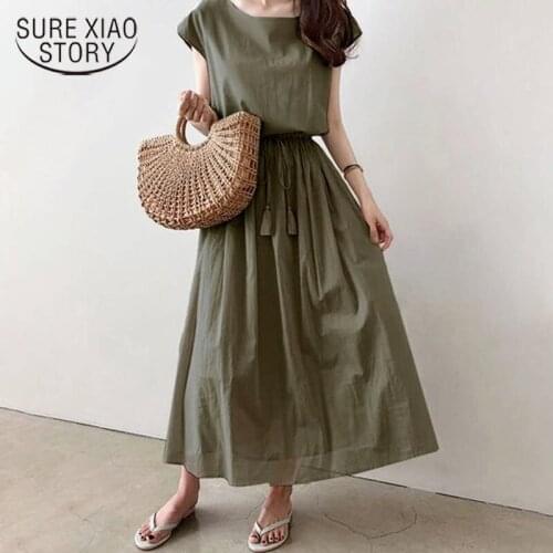 Vintage Dress Oversize Short Sleeve Beach Women Dresses Robe S-2XL 2021 Plus Size Summer Dress Maxi Evening Female Vestido 15301