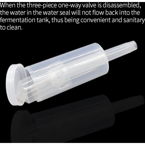 1PC Beer Durable Cylinder Fermentor Airlock One Way Exhaust Water Sealed Check Valve For Wine Fermentation Beer Making Brewing