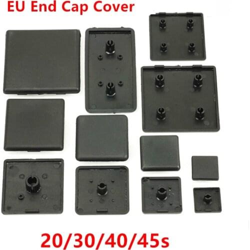 10pcs CNC 3D printer parts plastic end cap cover plate black for EU aluminum profile 2020 2040 3030 3060 4040 4545 nylon end cap