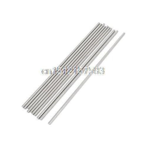 10 Pcs RC Airplane Model Part Stainless Steel Round Rods Axles Bars 3mm x 150mm