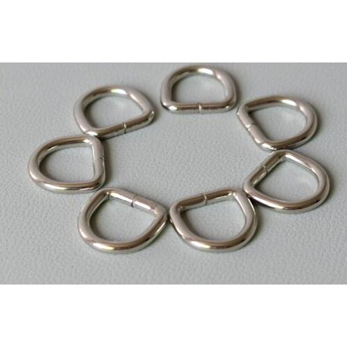 100 Pcs/Lot Silver D Rings For 5/8Inch(15mm) Webbing Bags Mountaineering Backpack Collar Chain Leather Belt Diy Accessories