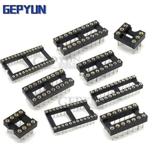 200PCS Round Hole IC socket Connector DIP 6 8 14 16 18 20 24 28 40 pin Sockets DIP6 DIP8 DIP14 DIP16 DIP18 DIP20 DIP28 DIP40 pin