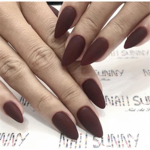 24Pcs Reuseable Fake Nails Detachable French False Nails Shaped Full Nail Art Tips Press On Nails