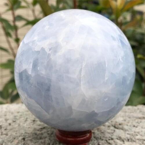 80mm Home Decor Natural Blue Celestite Sphere Quartz Crystal Ball Healing