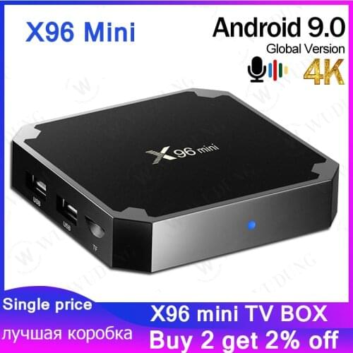 Android 9.0 X96 mini Smart TV BOX 1GB/2GB RAM Amlogic S905W 2.4G Wireless WIFI X96mini fast shipping 2G 16G Set top TV box 2021