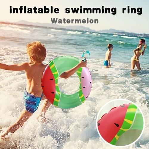 Watermelon Inflatable Pool Float Circle Swimming Ring for Kids Adults Giant Swimming Float Air Mattress Beach Party Pool Toys
